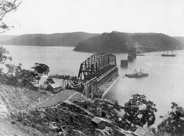 Hawkesbury River Railway Bridge floated into position in 1888