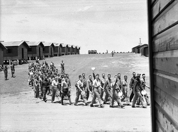 Ingleburn military camp with soliers