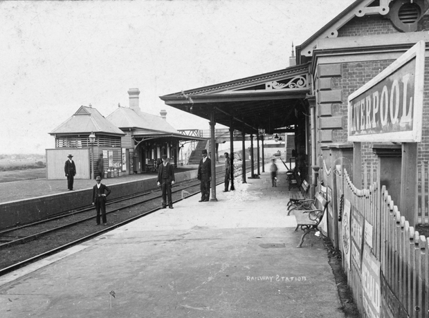 Liverpool railway station after opening