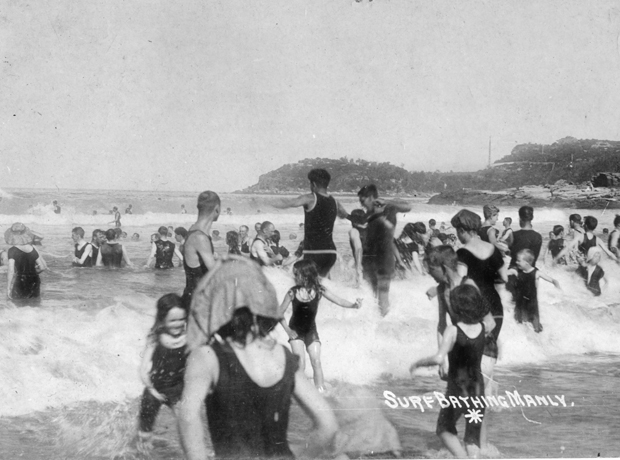 Mixed bathing on Manly Beach