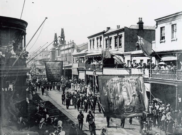 Eight hour day procession in Hunter street